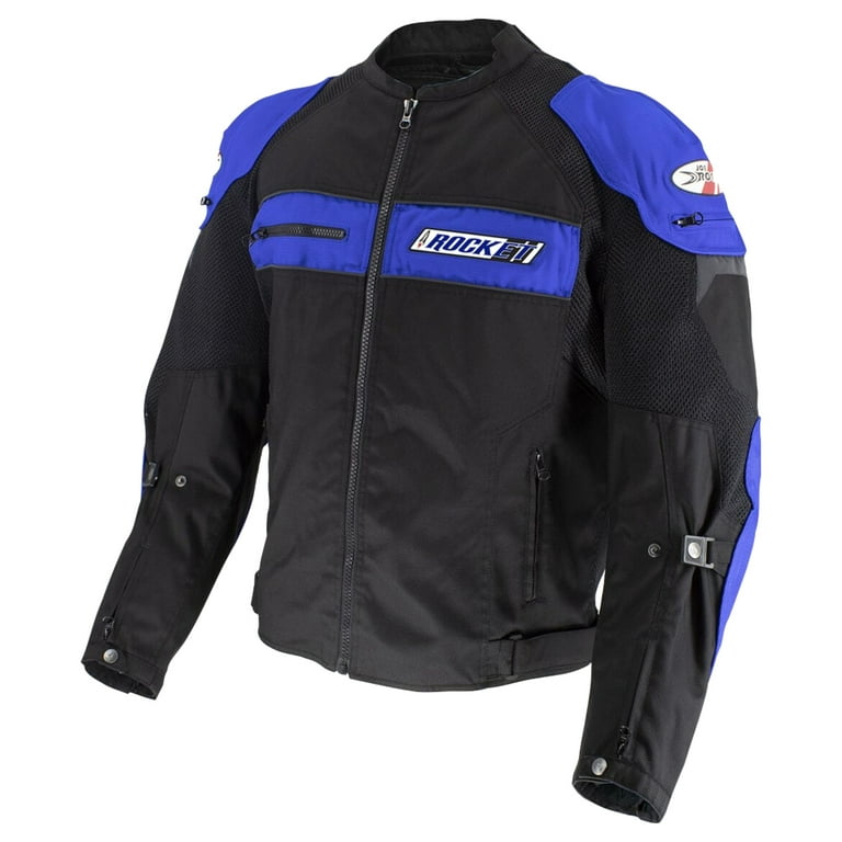 Joe Rocket Dayride Mens Textile Motorcycle Jacket Blue Black SM Walmart