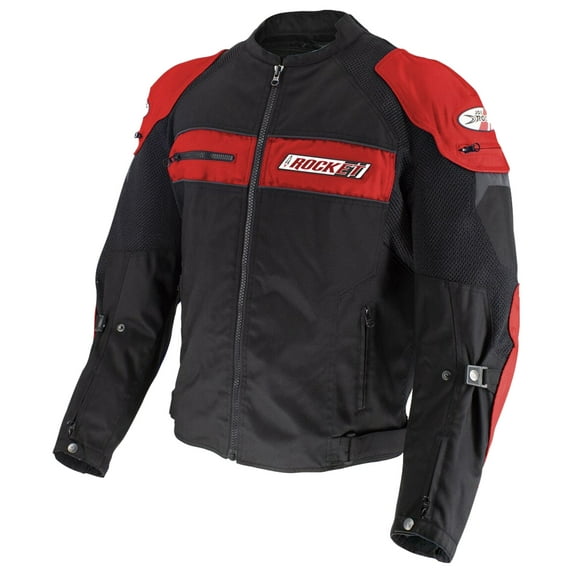Joe Rocket Dayride Mens Textile Motorcycle Jacket Red/Black LG