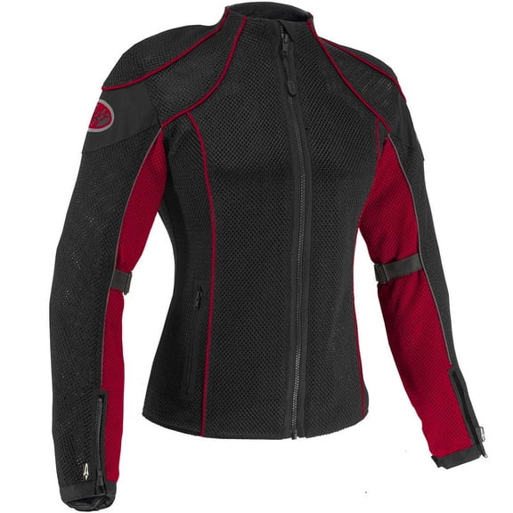 Joe Rocket Majestic Mesh Womens Jackets (Large, Red/Black)