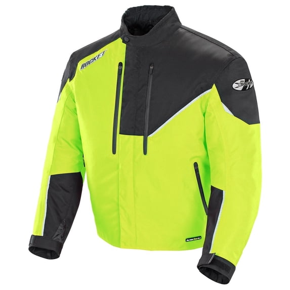 Joe Rocket Men's Alter Ego 4.1 HiViz and Black Waterproof Extreme Condition Textile Armor Jacket LG