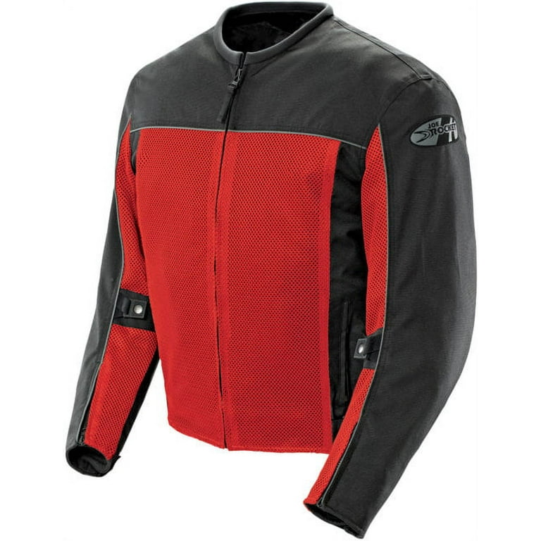 Joe Rocket Men's Velocity Mesh Motorcycle Jacket (Red, Large) Red