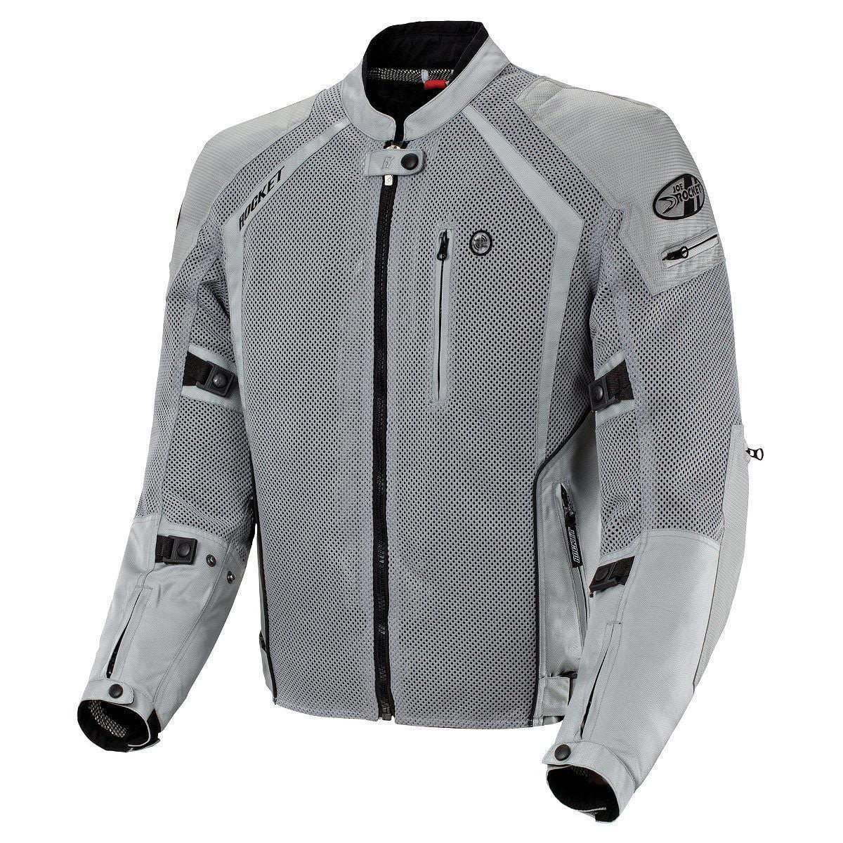 Joe Rocket Phoenix Ion Mesh Jacket Silver Mens size LG-Tall