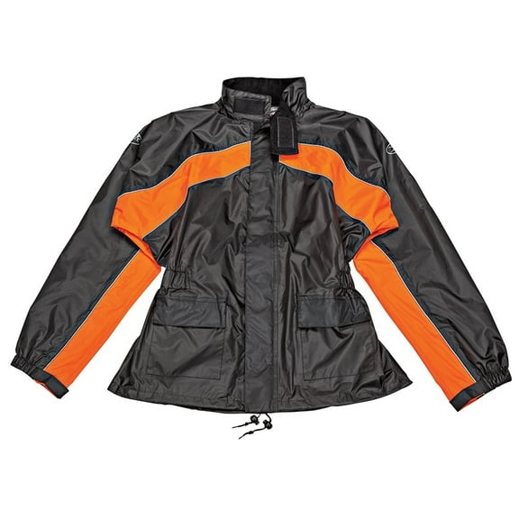 Joe Rocket RS-2 Men's Motorcycle Rain Suit (Black/Orange, Large) Black | Orange
