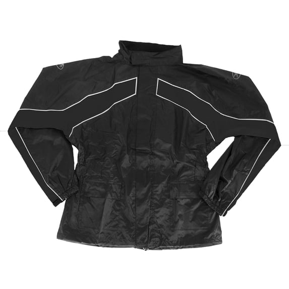 Joe Rocket RS-2 Two-Piece Men's Street Motorcycle Rainsuit - Black/Black / 2X-Large