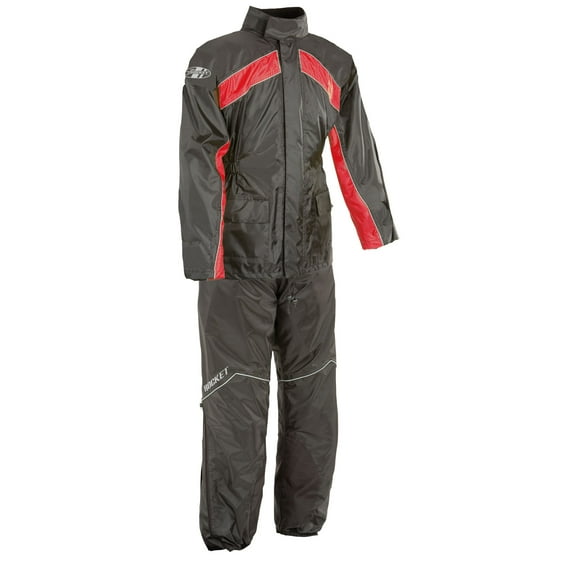 Joe Rocket RS-2 Two-Piece Rain Suit (Small, Black/Red)