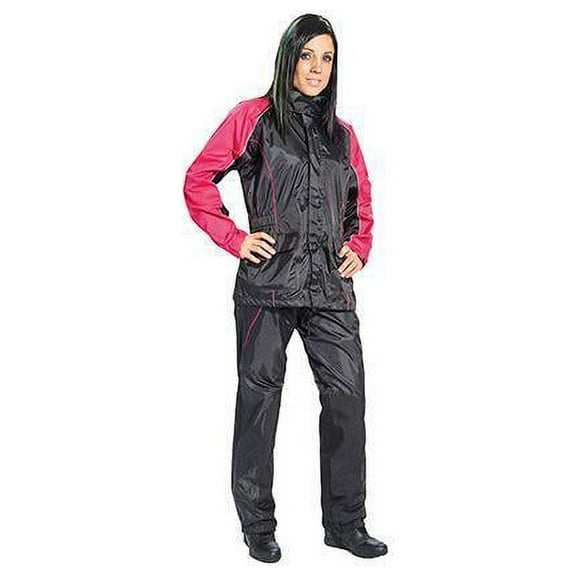 Joe Rocket 'RS-2' Womens Black/Pink Rain Suit Small