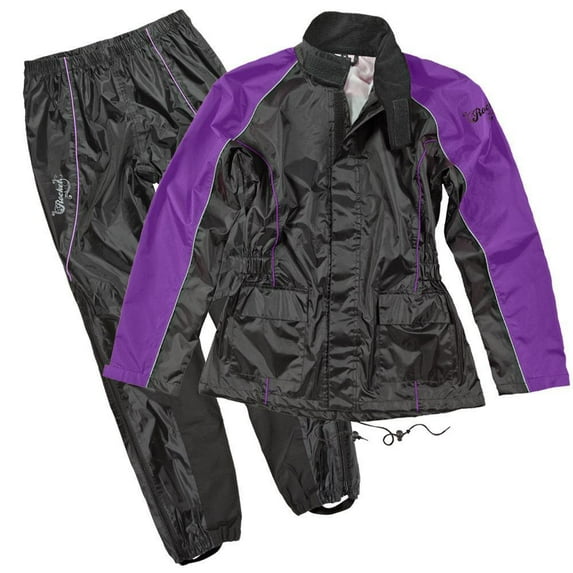 Joe Rocket 'RS-2' Womens Black/Purple Rain Suit X-Large
