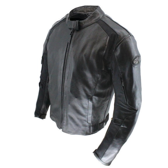 Joe Rocket Sector Leather Jacket (XX-Large, Black/Black)