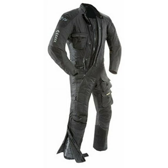 Joe Rocket 'Survivor' Mens Black/Hi-Visibility Yellow Textile Riding Suit Small