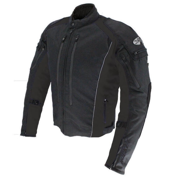 Joe Rocket Turbulent Mens Textile Motorcycle Jacket Black/Black 5XL