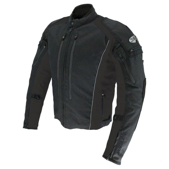 Joe Rocket Turbulent Mens Textile Motorcycle Jacket Black/Black XXL