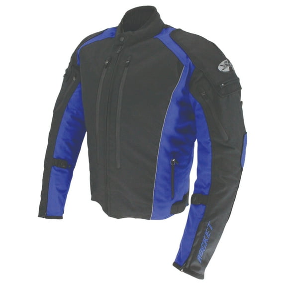 Joe Rocket Turbulent Mens Textile Motorcycle Jacket Black/Blue LG