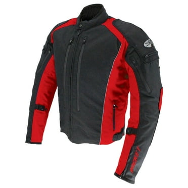 Joe Rocket Turbulent Mens Textile Motorcycle Jacket Black/Red XL