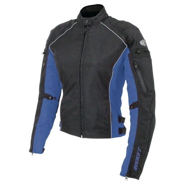 Joe Rocket Turbulent Womens Textile Motorcycle Jacket Black/Blue 3XL