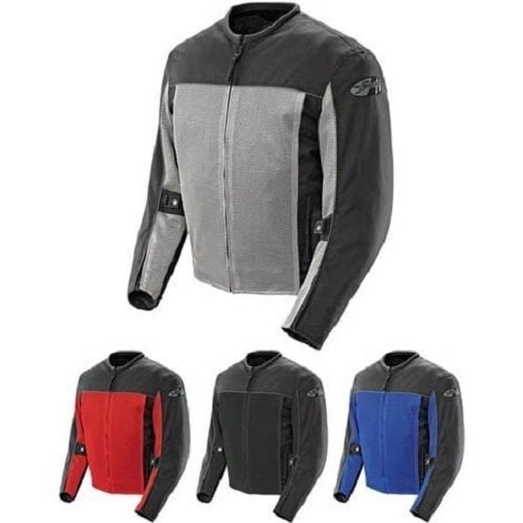 Joe Rocket 'Velocity' Mens Grey/Black Mesh Motorcycle Jacket - Gray / 2X-Large