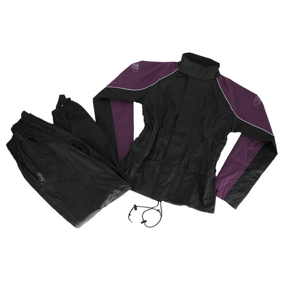 Joe Rocket Womens Rocket RS-2 2-Piece Rain Suit - Black/Purple