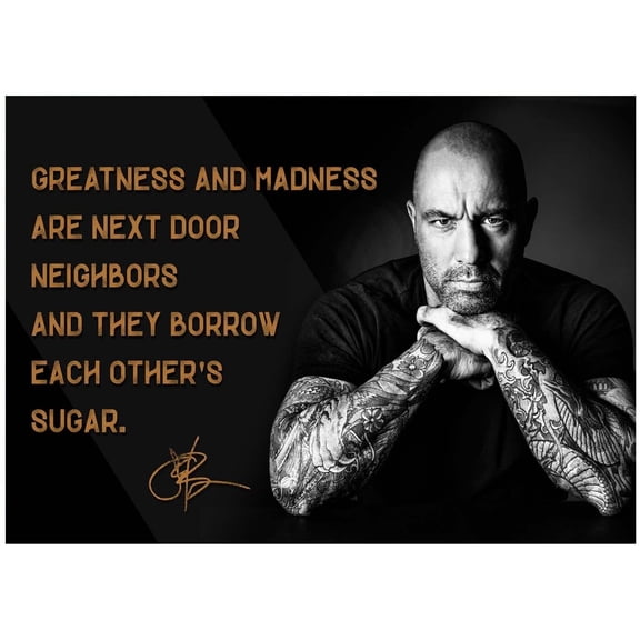 Joe Rogan Experience Motivational Poster Quote Inspirational Posters Quotes Classroom Posters Comedian Standup Boxing MMA Rogen Merch Movie Awards Autograph Homeschool Movies Podcast Martial Arts