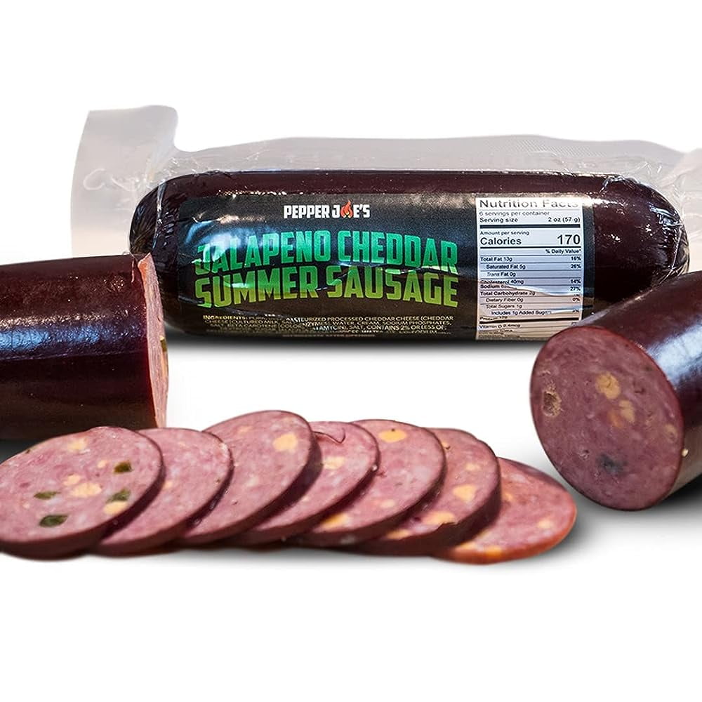 Joe’S Jalapeno Cheddar Summer Sausage Slow Smoked Spicy Summer