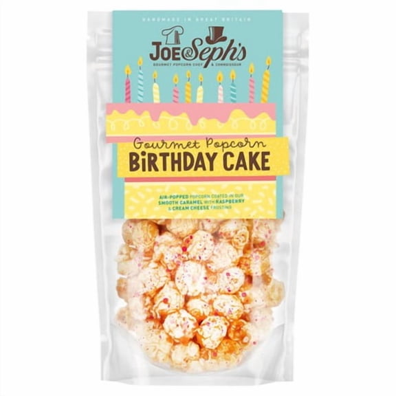 Joe & Seph's Popcorn - Birthday Cake Popcorn 70g, British Import (Pack of 6)