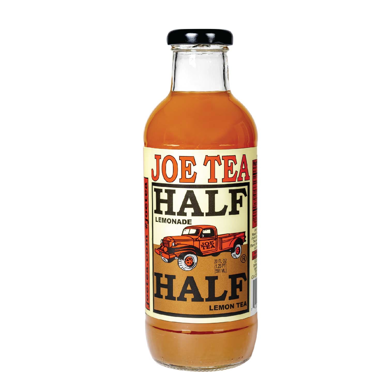 Joe Tea Half & Half Lemonade Iced Tea 20 fl oz Glass Bottle, Cane Sugar