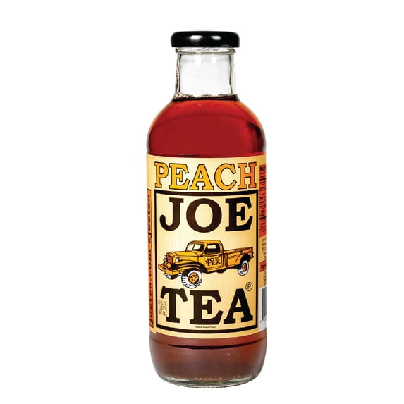 Joe Tea Peach Flavored Glass Bottle, 20 FL oz, Sweetened With Cane Sugar