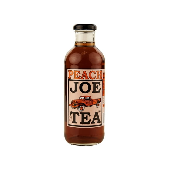 Joe Tea Peach Tea 20 fl. oz. Glass Bottles- Case Pack of 12