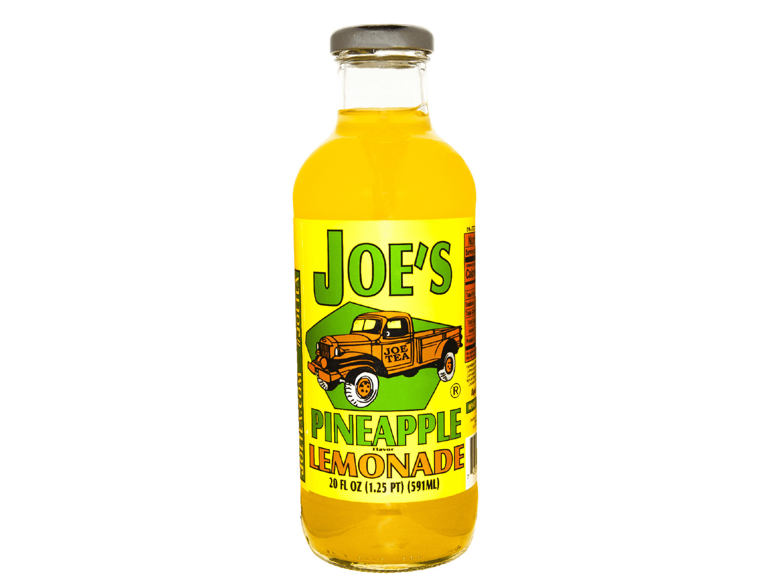 Joe Tea Pineapple Lemonade 20 fl. oz. Glass Bottles, 12Pack Case