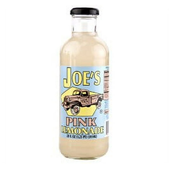 Joe Tea Pink Lemonade 20 fl. oz. Glass Bottles- Case Pack of 12