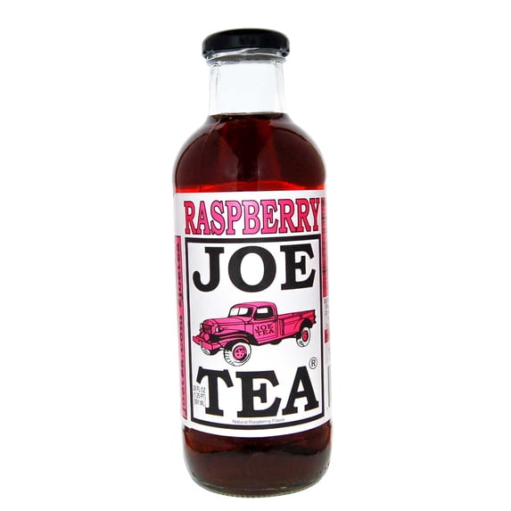 Joe Tea Raspberry Tea 20 FL oz Glass Bottle - Cane Sugar, Great Taste, Refreshing Beverage
