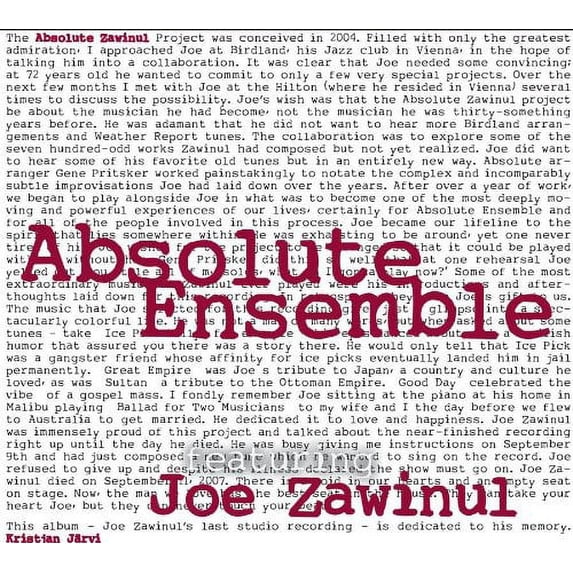 Joe Zawinul - Absolute Zawinul - Music & Performance - CD
