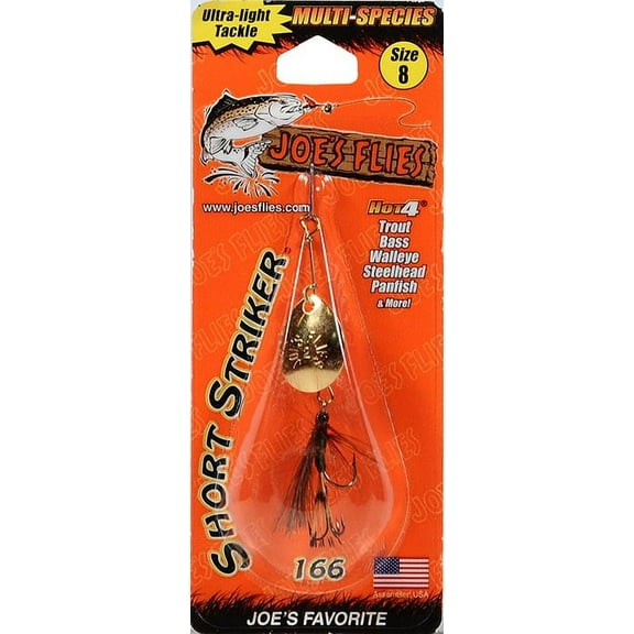 Joe's Flies Inline Spinner Short Striker Size 8 Brown/Green