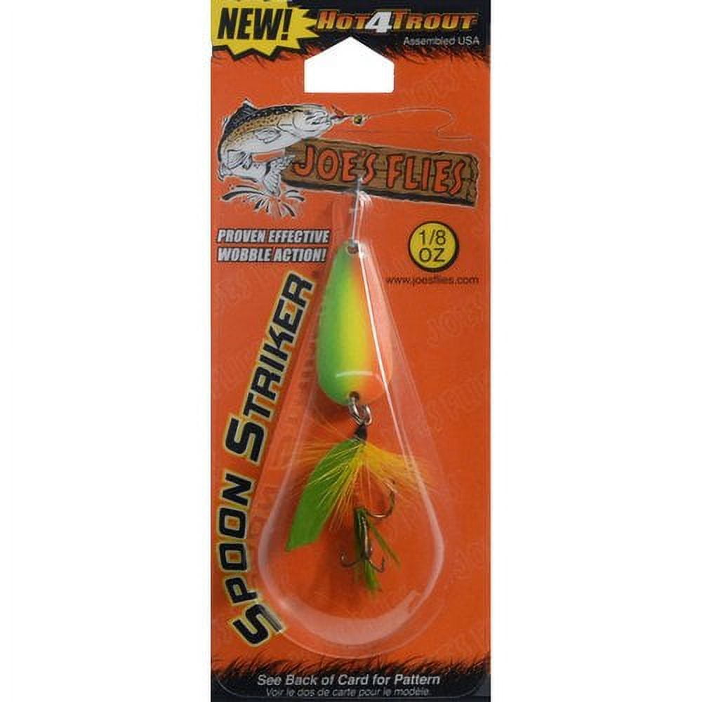 Joe's Flies Inline Spinner Short Striker Size 8 Orange/Yellow/Green 