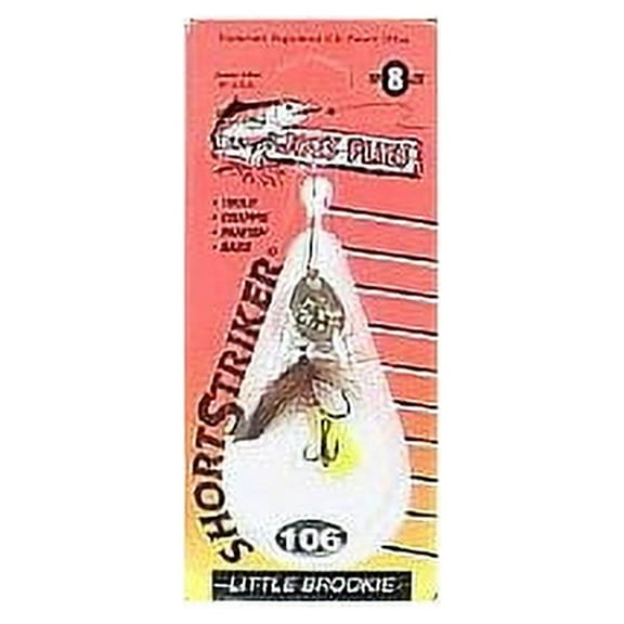 Joe's Flies Short Striker Classic Little Brookie Inline Spinner, Multi-Colored, Size 8
