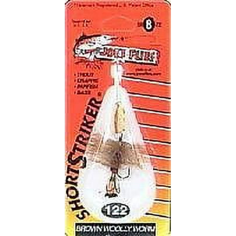 Joe's Flies Short Striker Classic Series Size 8, Brown Wolly Worm