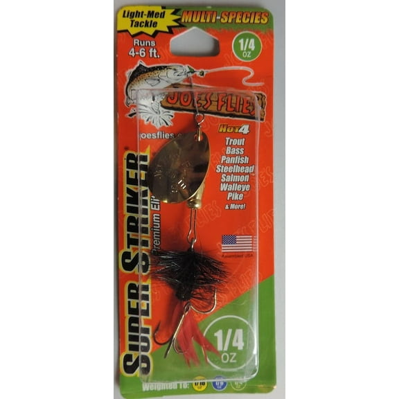 Joe's Flies Super Striker "Elite" Series Inline Spinner Wolly Worm, 1/4 oz