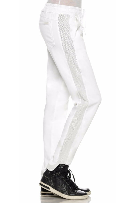 Dance Slim Joggers Off Duty Drawstring Pants (Large, Optic White)