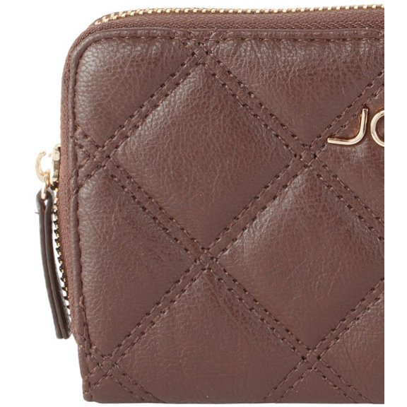 Joe's Jeans Diamond Quilted Zip Around Wallet - Brown