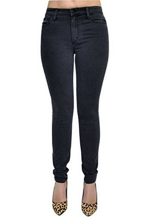 High Rise Skinny Stretch Denim Pants Trousers, Dori, DHBDOI5754, 25