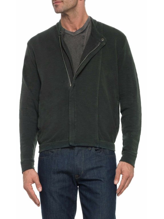 Matty Zip Jacket Cotton Long Sleeves, Juniper, Medium