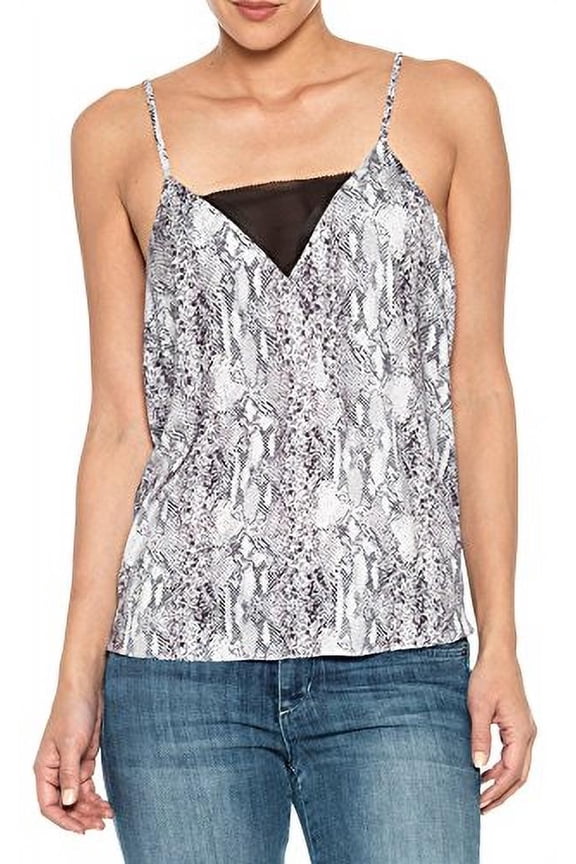 Silk Cami Tank Top (Medium, Python)