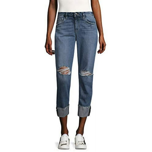 Joe's Jeans The Billie Boyfriend Raw Hem 4" Cuff Destroyed Pants, Lindsey (24)