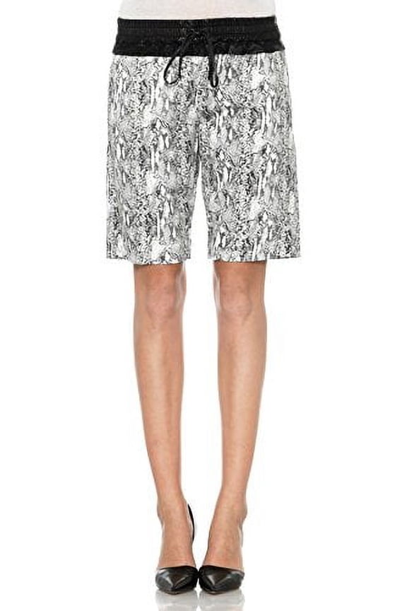 The Rocky Bermuda Drawstring Shorts, Python Snake Print (Large)