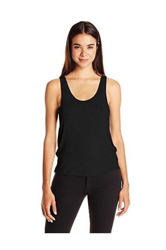 Women's Cotton Modal Jersey Ami Tank, Black, X-Small