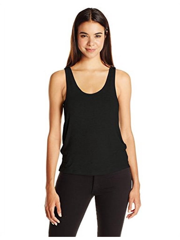 Women's Cotton Modal Jersey Ami Tank, Black, X-Small