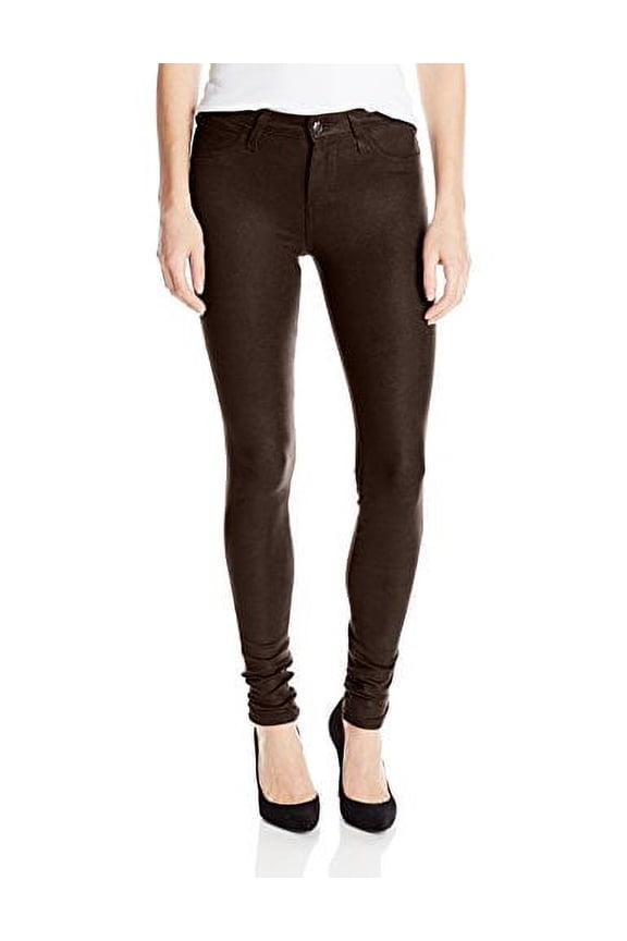Women's #Hello Textured Leather Icon Midrise Skinny Jean, Cedar, 26