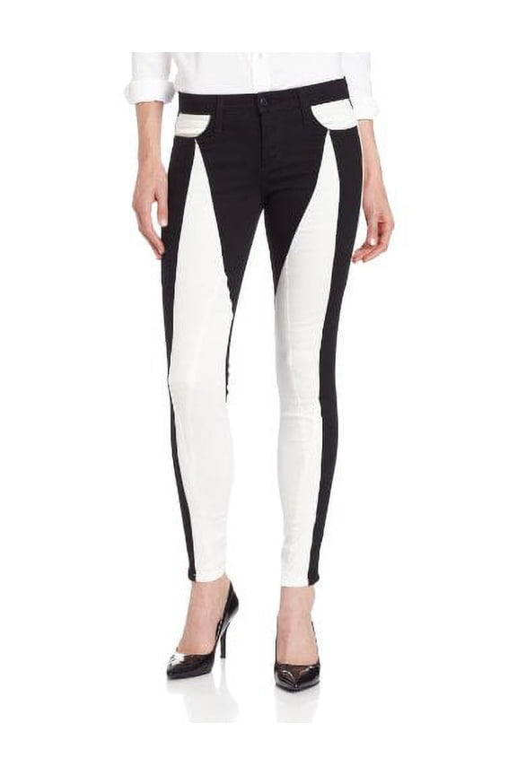Women's Tansy Seamstress Skinny Ankle Jean, White/Black, 25