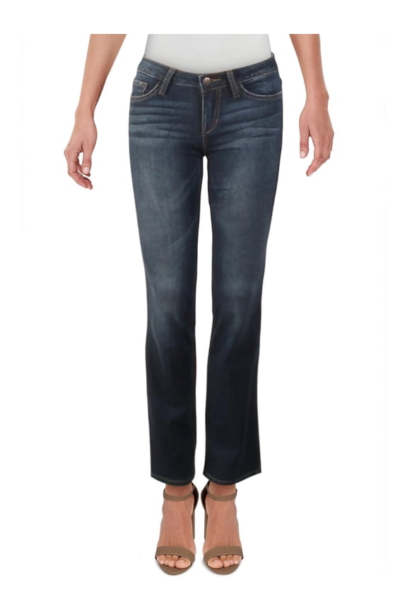 Womens Mid-Rise Curvy Bootcut Jeans Blue 23