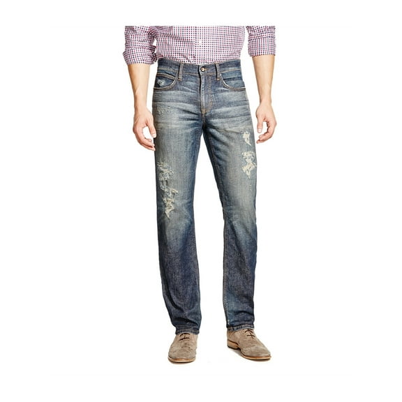 Joe's Mens Distressed Straight Leg Jeans