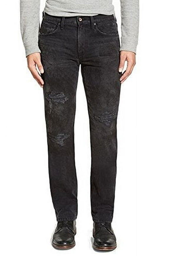 Joe's Solid Mens 31X33 Distressed Slim Skinny Pants Black 31
