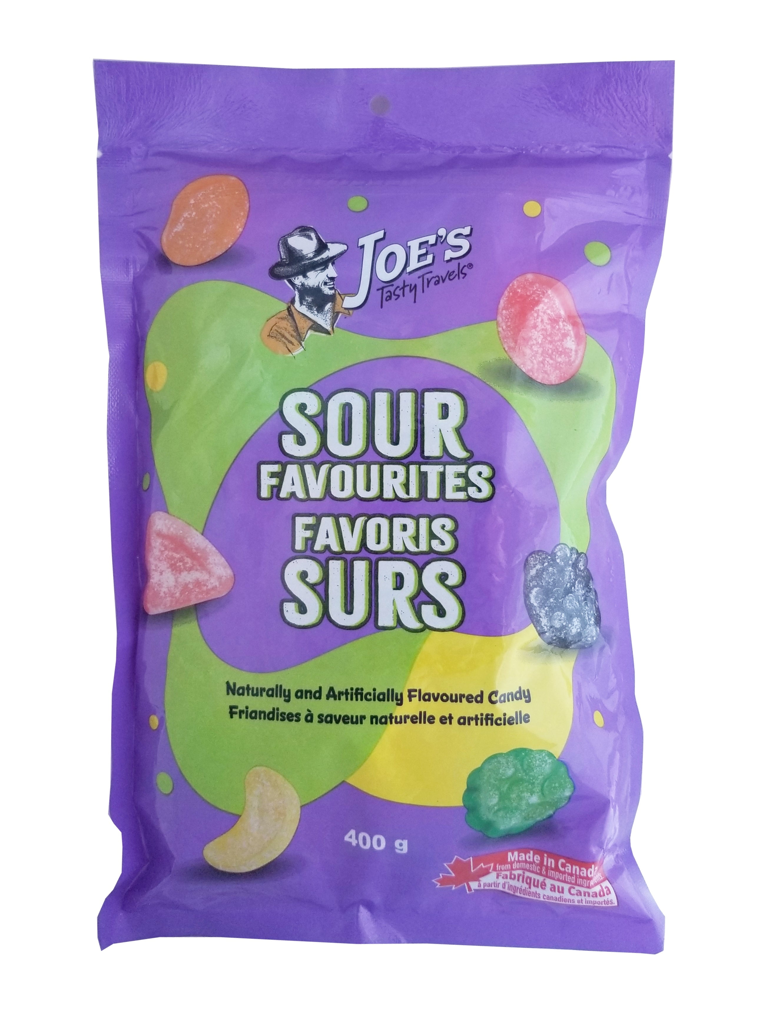 Joe's Tasty Travels, Sour Favorites Candy, 400g/14 oz. Bag